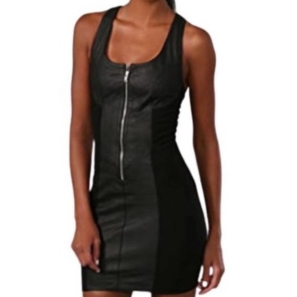 Veda 100% Genuine Suede/Leather Zip Up Dress Size P